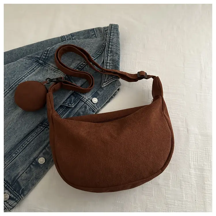 Corduroy Shoulder Crossbody Bag White 2026 — feature 23