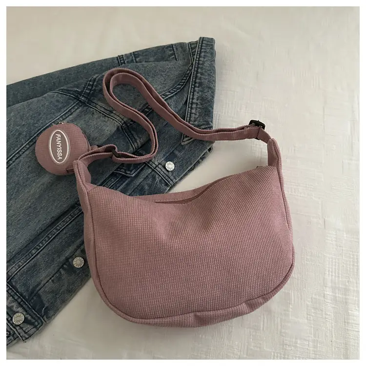 Corduroy Shoulder Crossbody Bag White 2026 — feature 28