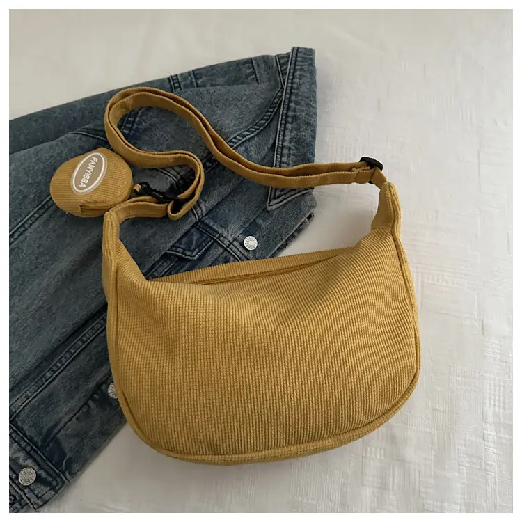 Corduroy Shoulder Crossbody Bag White 2026 — feature 29