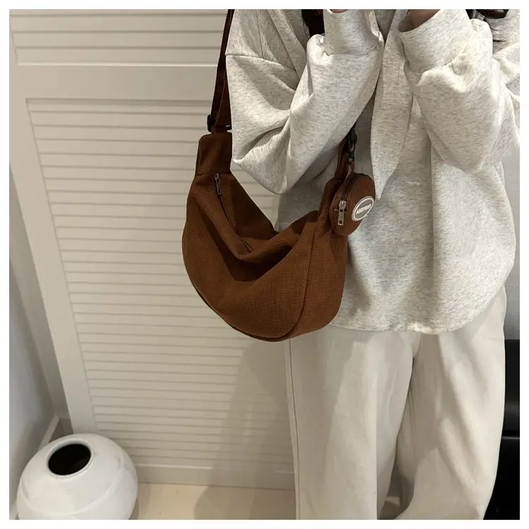 Corduroy Shoulder Crossbody Bag White 2026 — feature 43