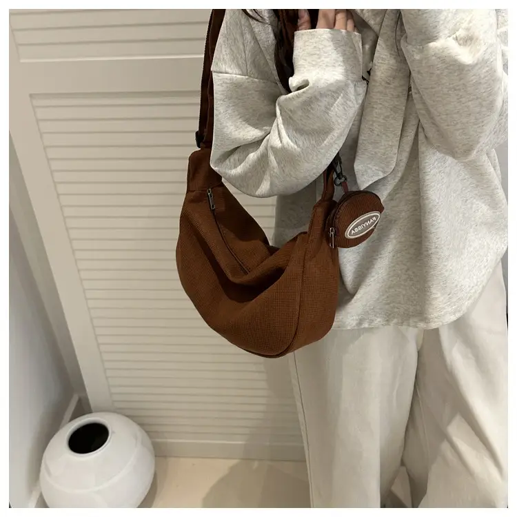 Corduroy Shoulder Crossbody Bag White 2026 — feature 44