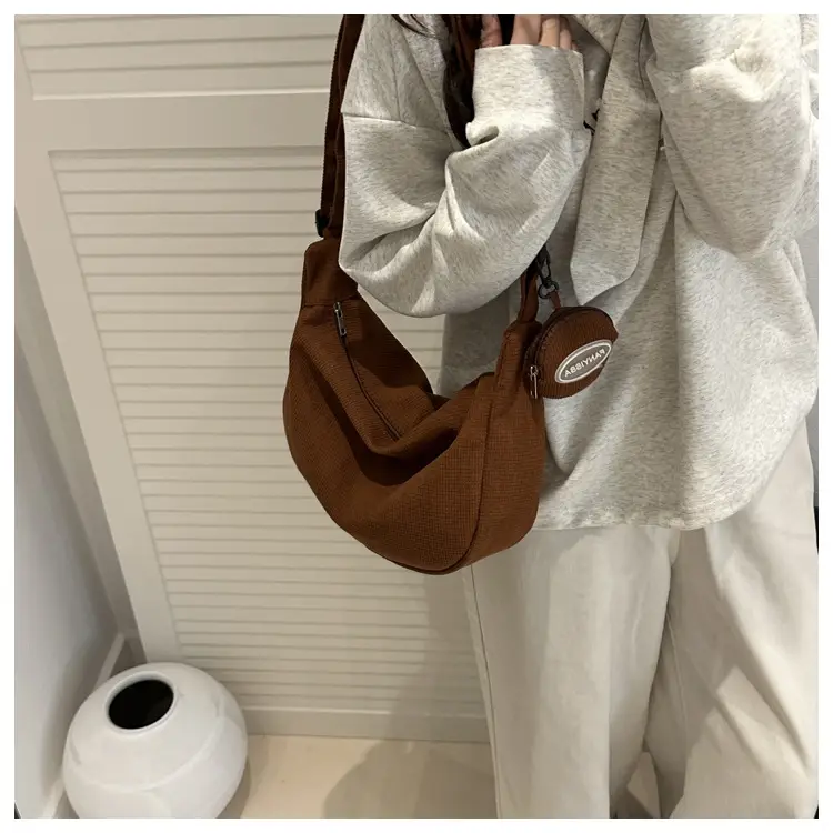 Corduroy Shoulder Crossbody Bag White 2026 — feature 45