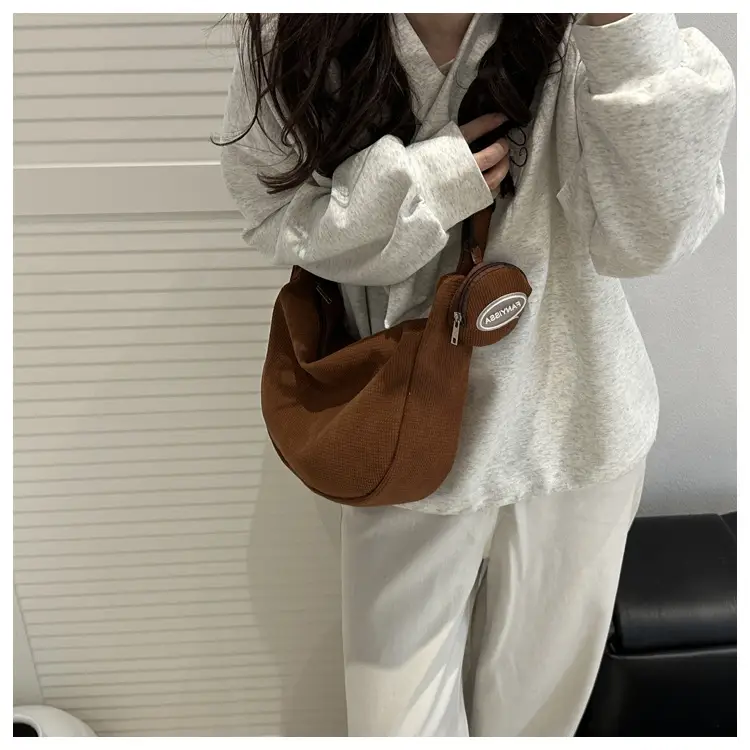 Corduroy Shoulder Crossbody Bag White 2026 — feature 47