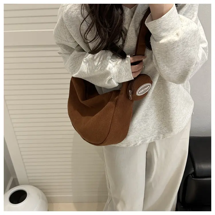 Corduroy Shoulder Crossbody Bag White 2026 — feature 49