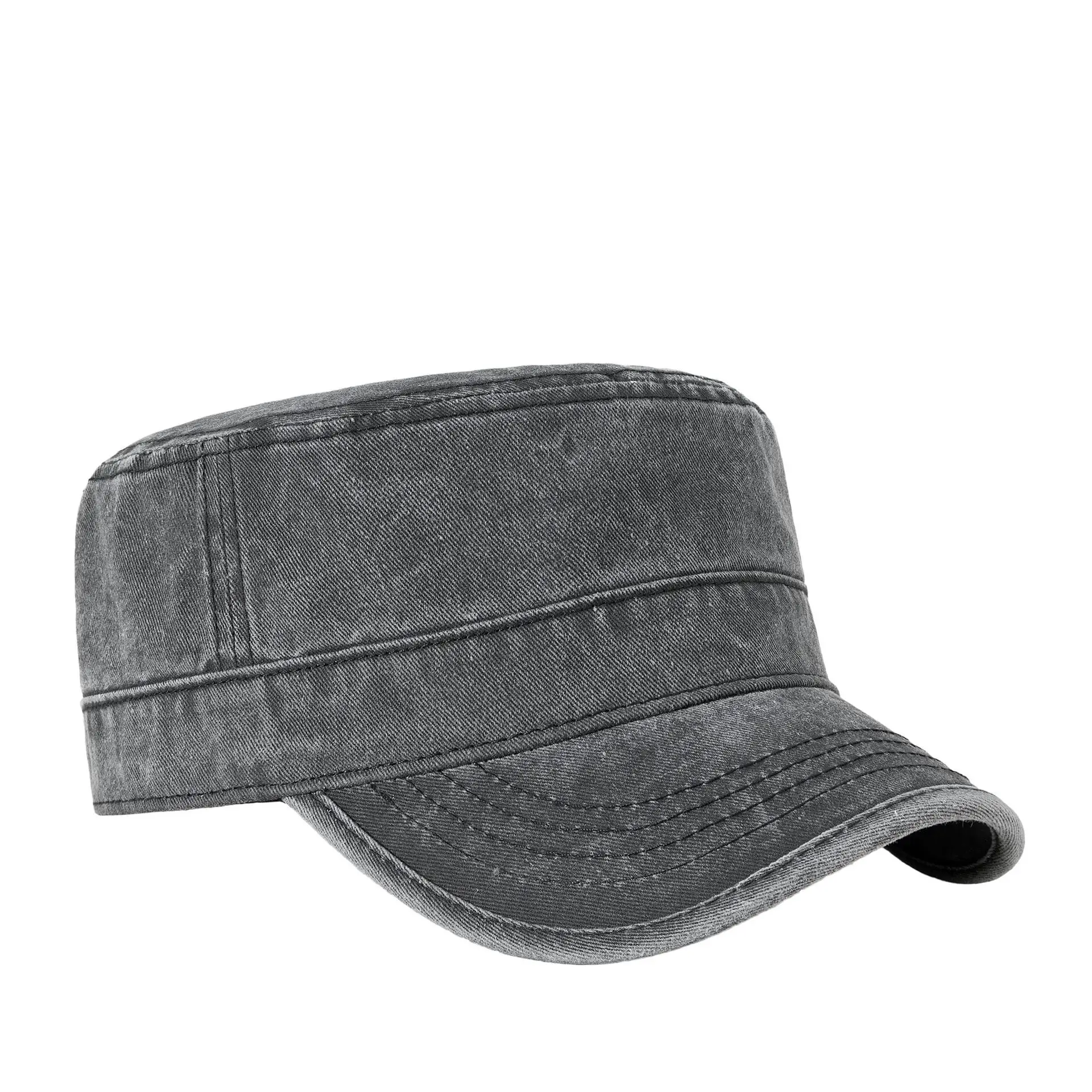 2025 Men Sun Hat Retro Washed Cotton Wide Bristle