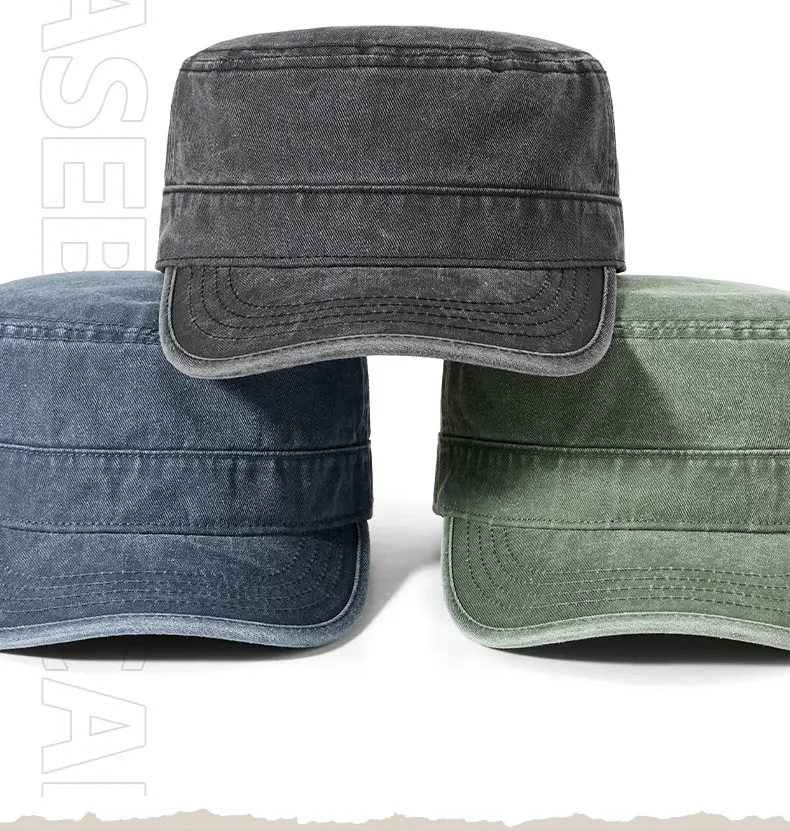 2025 Men Sun Hat Retro Washed Cotton Wide Bristle — feature 11