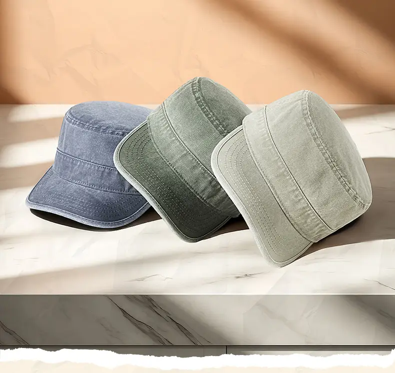 2025 Men Sun Hat Retro Washed Cotton Wide Bristle — feature 13