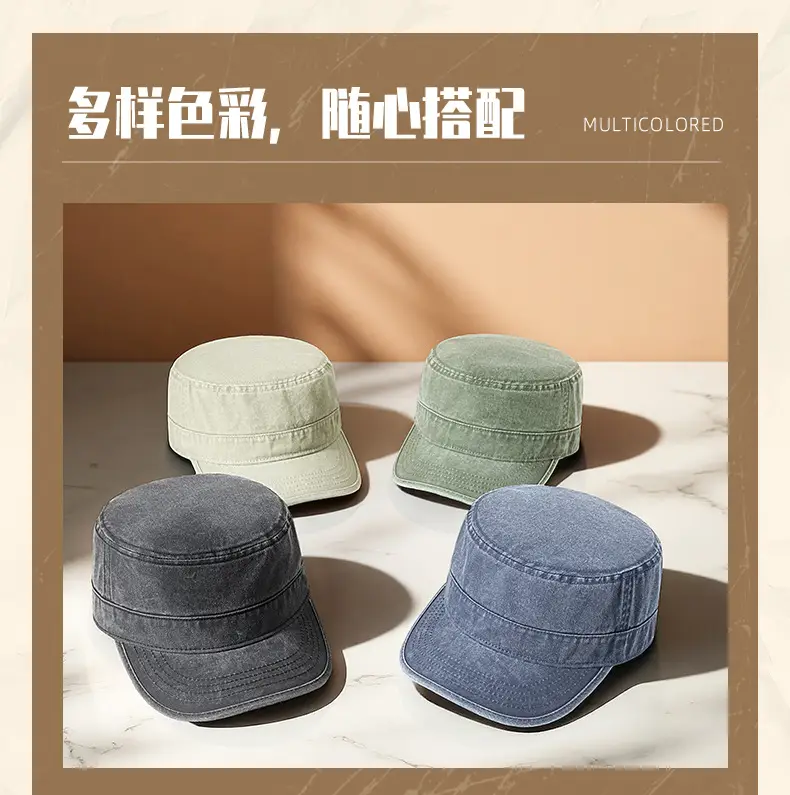 2025 Men Sun Hat Retro Washed Cotton Wide Bristle — feature 14