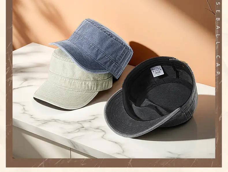 2025 Men Sun Hat Retro Washed Cotton Wide Bristle — feature 28