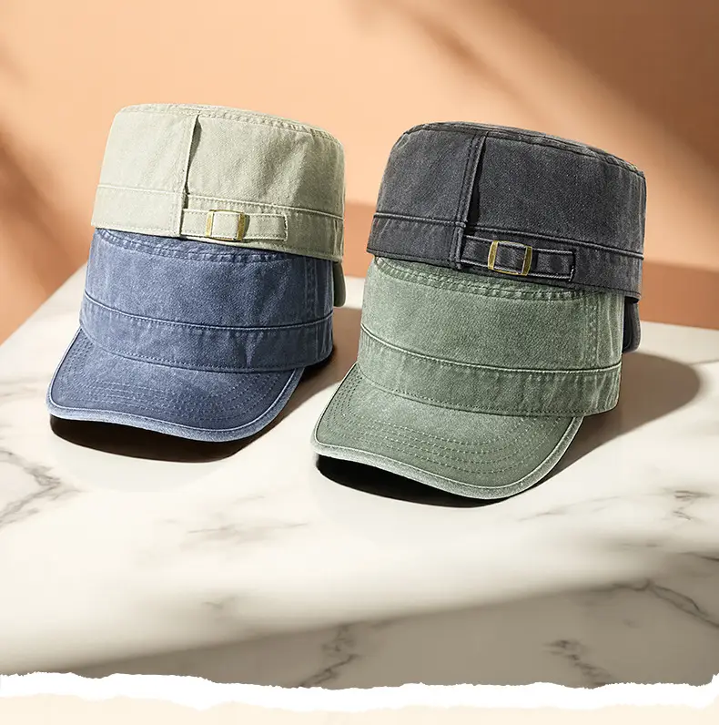 2025 Men Sun Hat Retro Washed Cotton Wide Bristle — feature 33