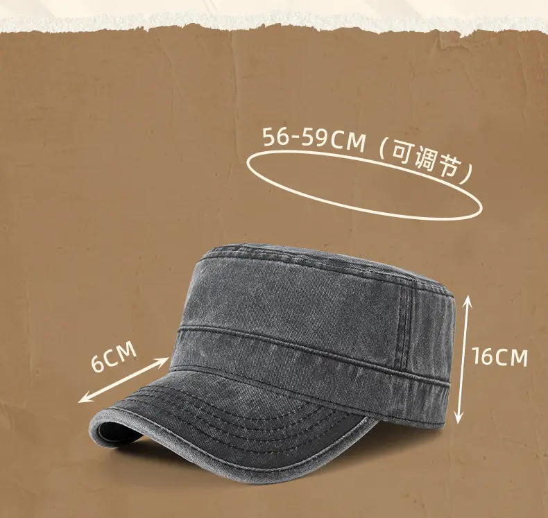 2025 Men Sun Hat Retro Washed Cotton Wide Bristle — feature 35