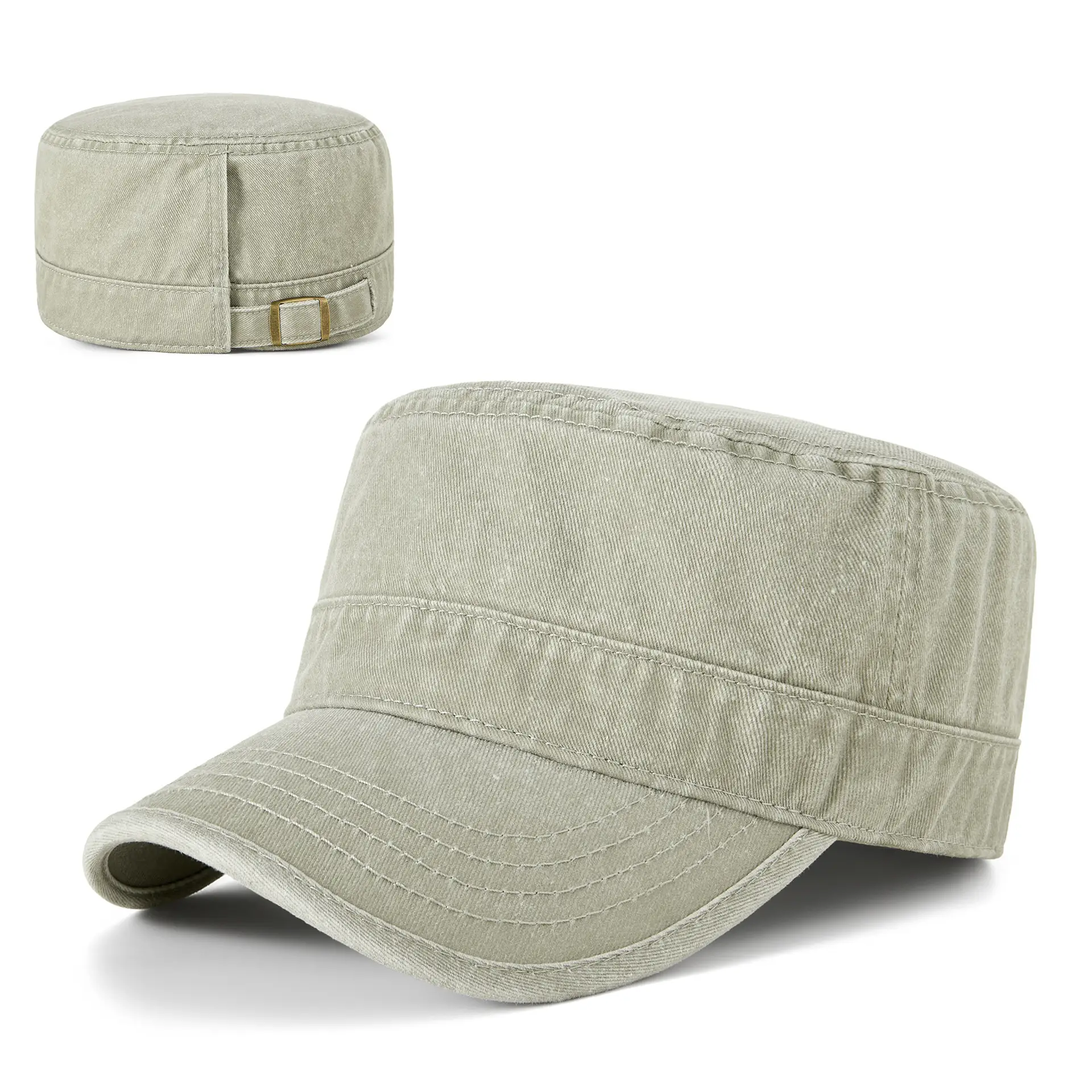 2025 Men Sun Hat Retro Washed Cotton Wide Bristle