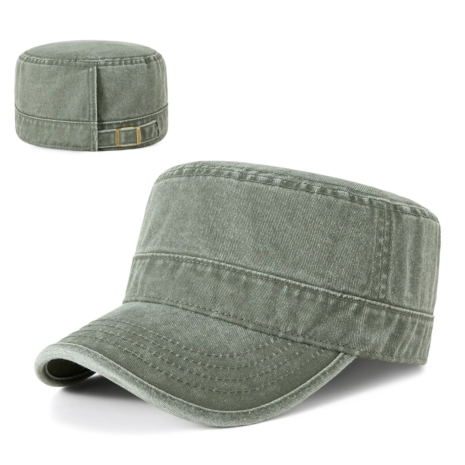 2025 Men Sun Hat Retro Washed Cotton Wide Bristle