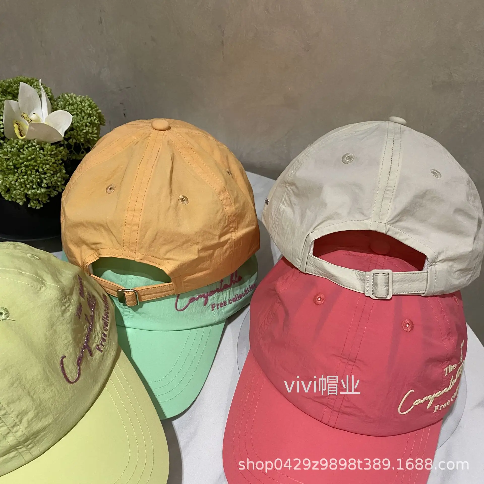 Men's Orange Casual Cap with Lettering - Image 10