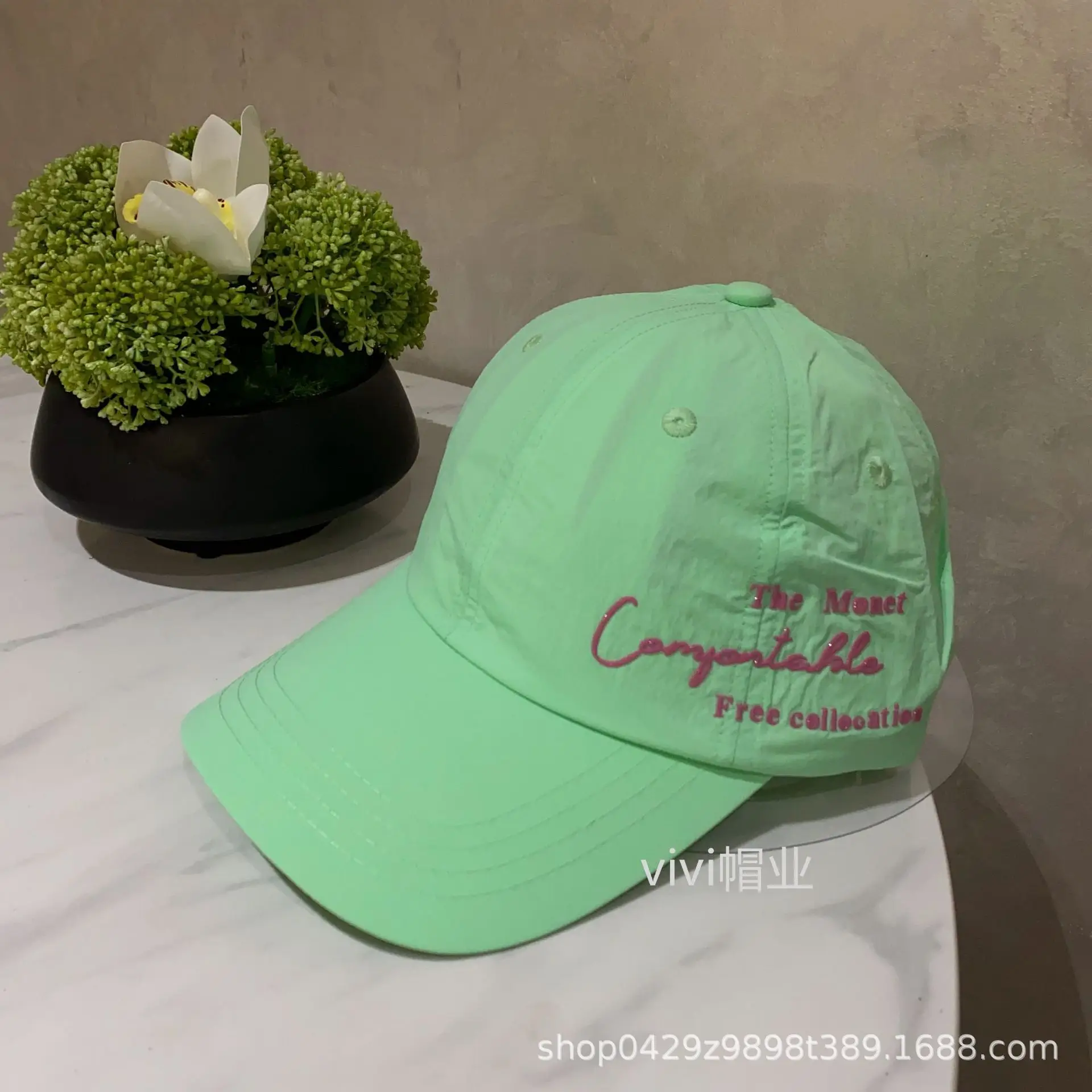 Men's Orange Casual Cap with Lettering - Image 6