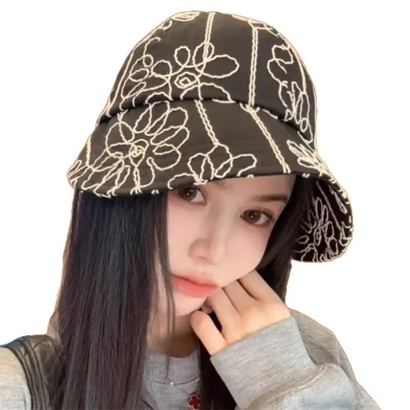 Japanese Vintage Jacquard Hat Sunscreen Cap Wide Brim - Image 6