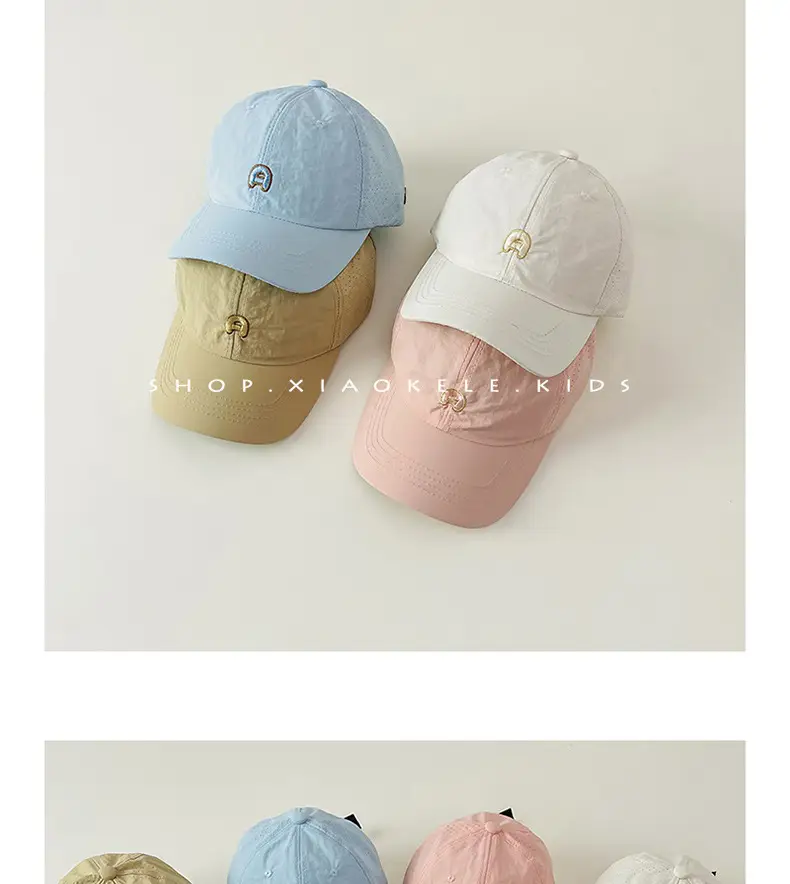 Children's Sunscreen Cap Summer New Boys Baseball Cap Ins South Korea Baby Sun Hat Thin Quick-drying Cap — feature 3