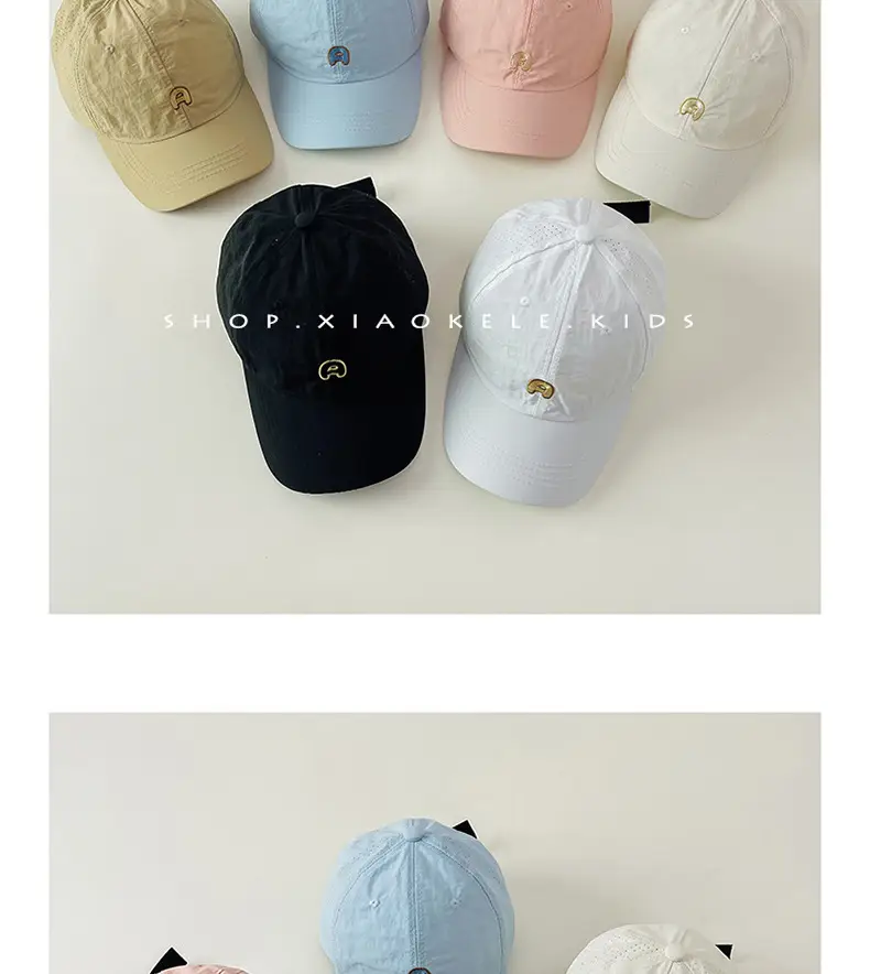 Children's Sunscreen Cap Summer New Boys Baseball Cap Ins South Korea Baby Sun Hat Thin Quick-drying Cap — feature 4