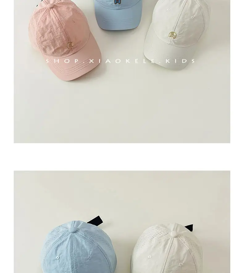 Children's Sunscreen Cap Summer New Boys Baseball Cap Ins South Korea Baby Sun Hat Thin Quick-drying Cap — feature 5