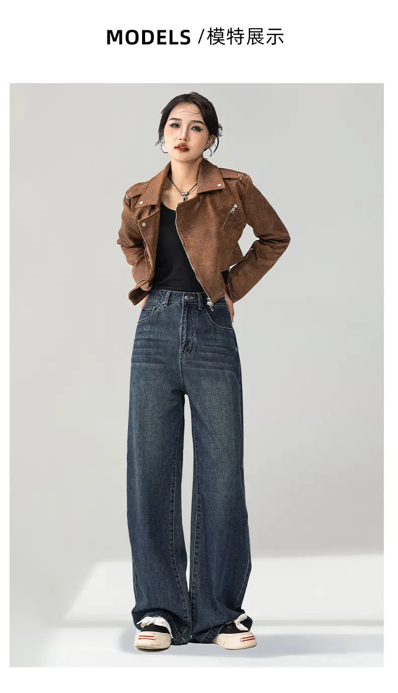 Dark Blue Wide Leg Jeans Women Spring 2026 — feature 24