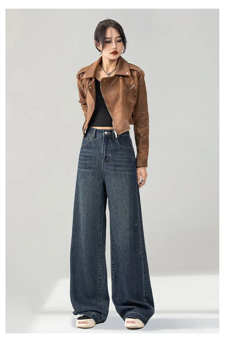 Dark Blue Wide Leg Jeans Women Spring 2026 — feature 25