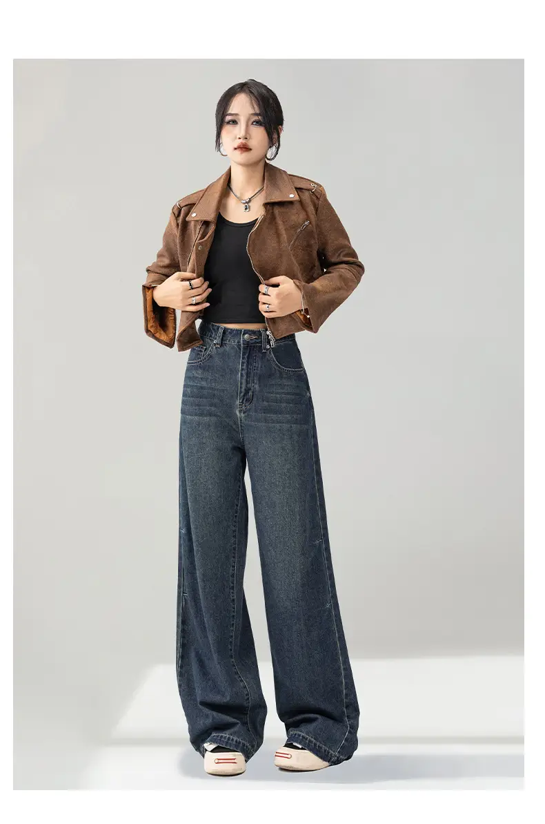 Dark Blue Wide Leg Jeans Women Spring 2026 — feature 26