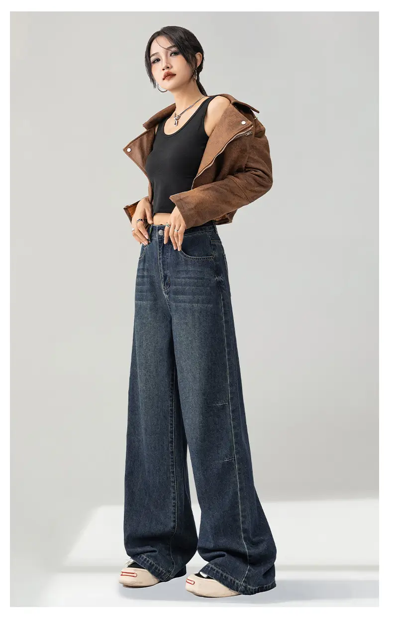 Dark Blue Wide Leg Jeans Women Spring 2026 — feature 27