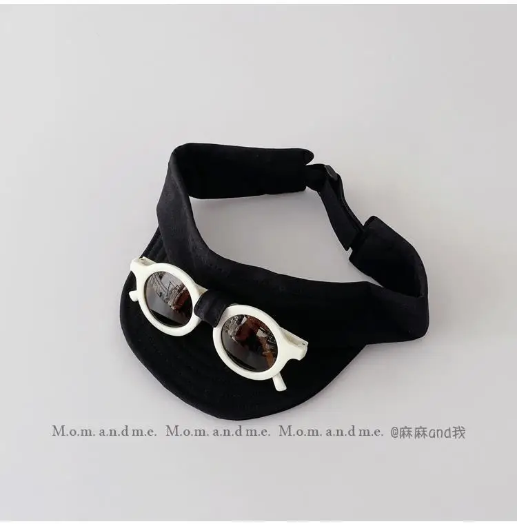Baby Sunscreen Hat with Sunglasses Brown Adjustable Cap — feature 9