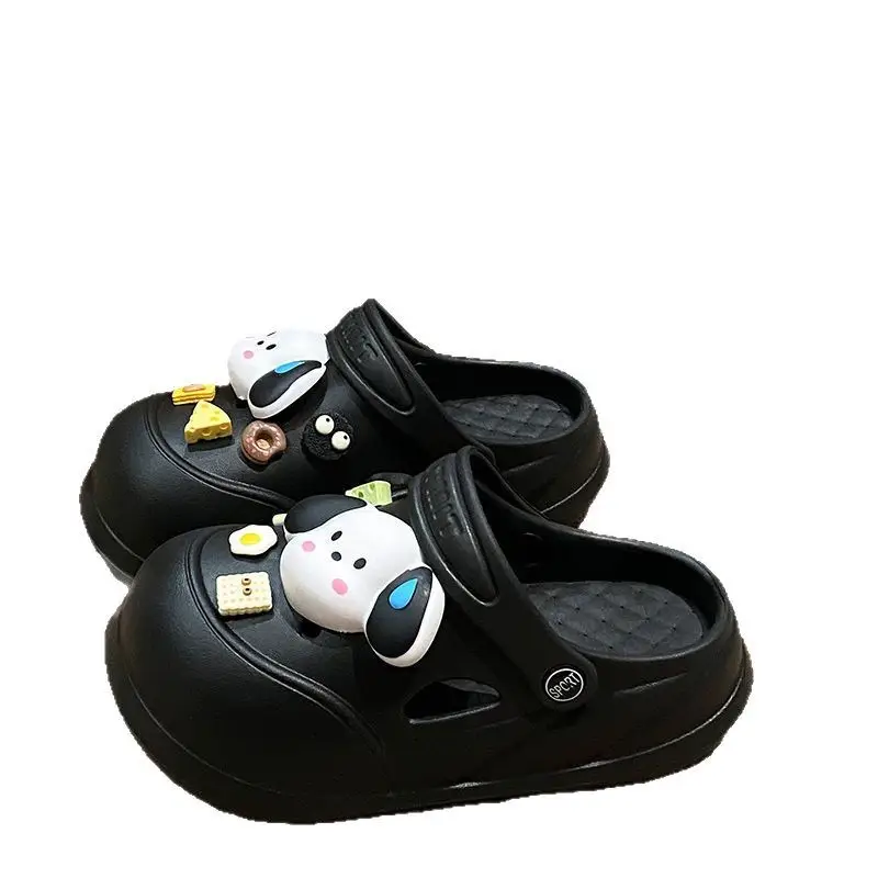 Cartoon Clogs for Women to Wear Outside, Versatile Thick-Soled Non-Slip Cold Sweat Removable Eva Cute Baotou Slippers for Dogs - Image 32