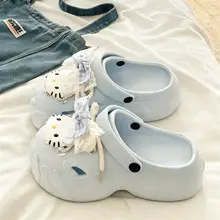 Cartoon Clogs for Women to Wear Outside, Versatile Thick-Soled Non-Slip Cold Sweat Removable Eva Cute Baotou Slippers for Dogs — feature 7