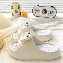 Cartoon Clogs for Women to Wear Outside, Versatile Thick-Soled Non-Slip Cold Sweat Removable Eva Cute Baotou Slippers for Dogs — feature 10