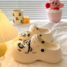 Cartoon Clogs for Women to Wear Outside, Versatile Thick-Soled Non-Slip Cold Sweat Removable Eva Cute Baotou Slippers for Dogs — feature 16