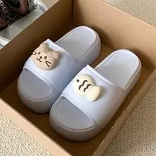 Cartoon Clogs for Women to Wear Outside, Versatile Thick-Soled Non-Slip Cold Sweat Removable Eva Cute Baotou Slippers for Dogs — feature 18