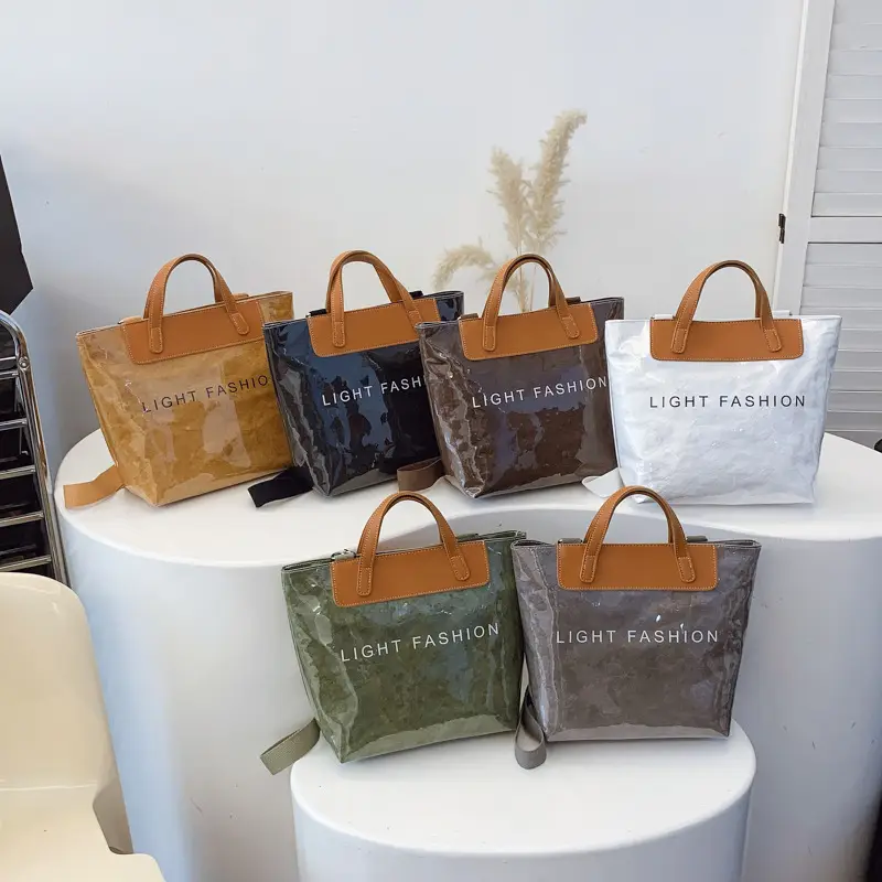 Women Transparent Paper Tote Bag 2025 Large Capacity - Image 10