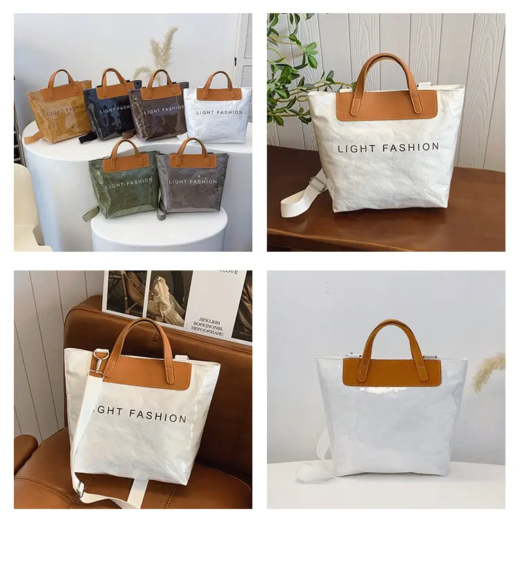 Women Transparent Paper Tote Bag 2025 Large Capacity — feature 11