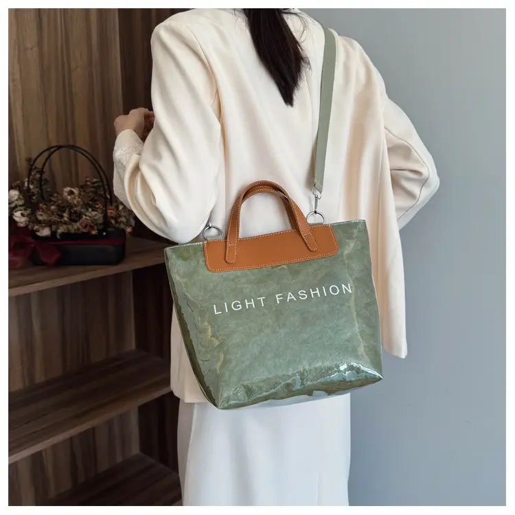 Women Transparent Paper Tote Bag 2025 Large Capacity — feature 16