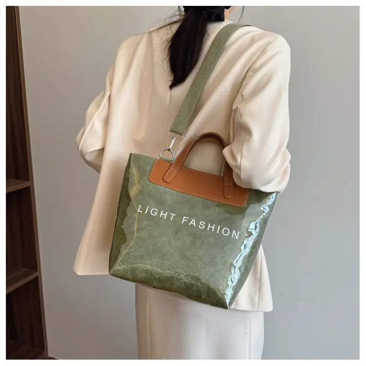 Women Transparent Paper Tote Bag 2025 Large Capacity — feature 18