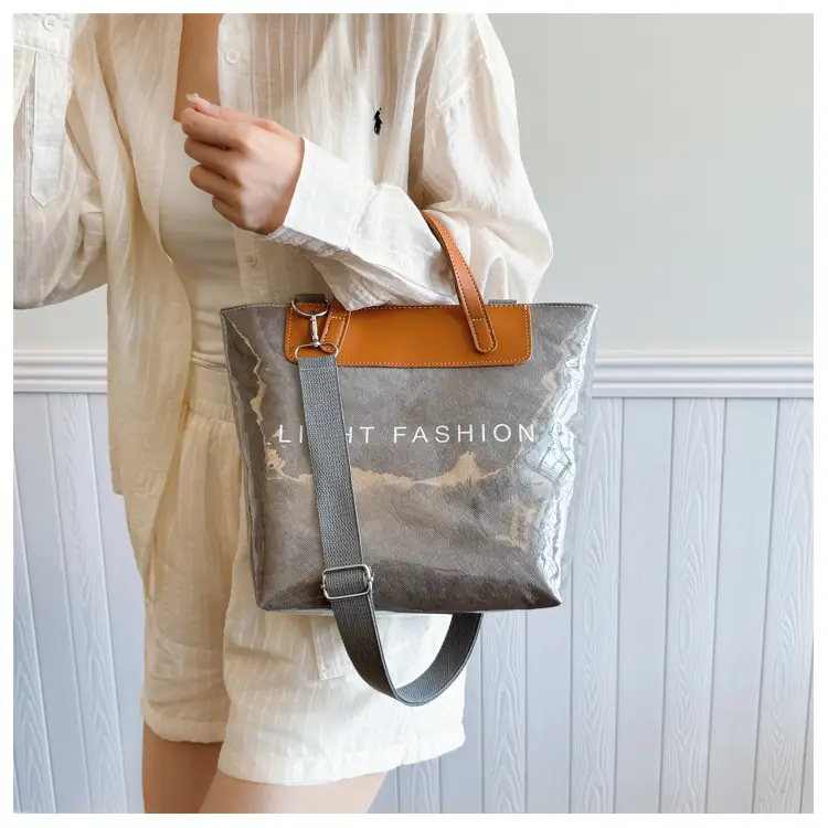 Women Transparent Paper Tote Bag 2025 Large Capacity — feature 19