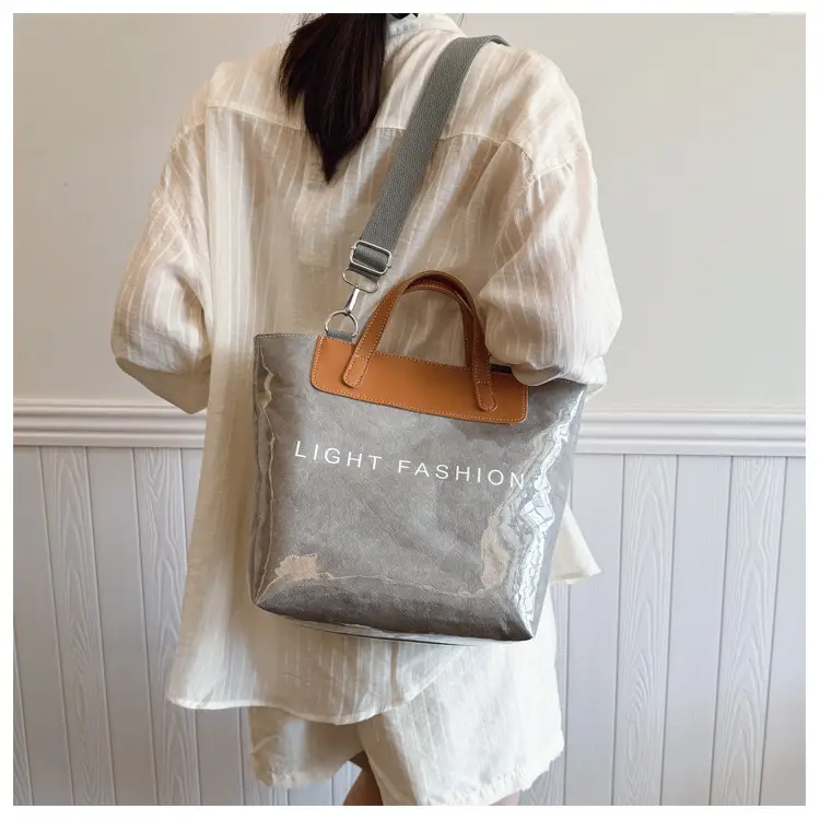 Women Transparent Paper Tote Bag 2025 Large Capacity — feature 21