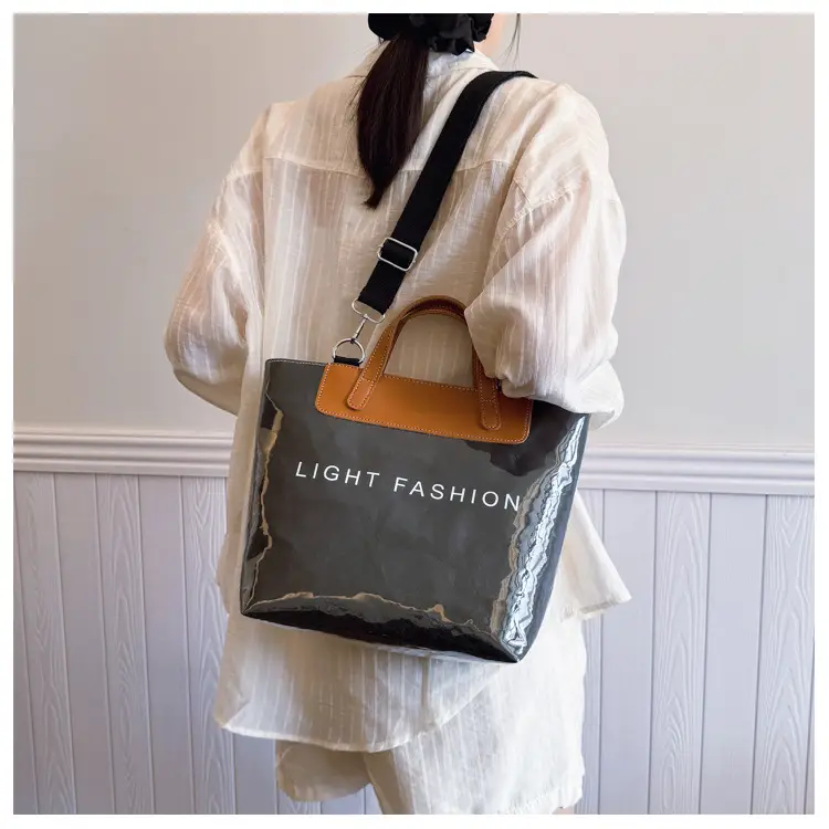 Women Transparent Paper Tote Bag 2025 Large Capacity — feature 24