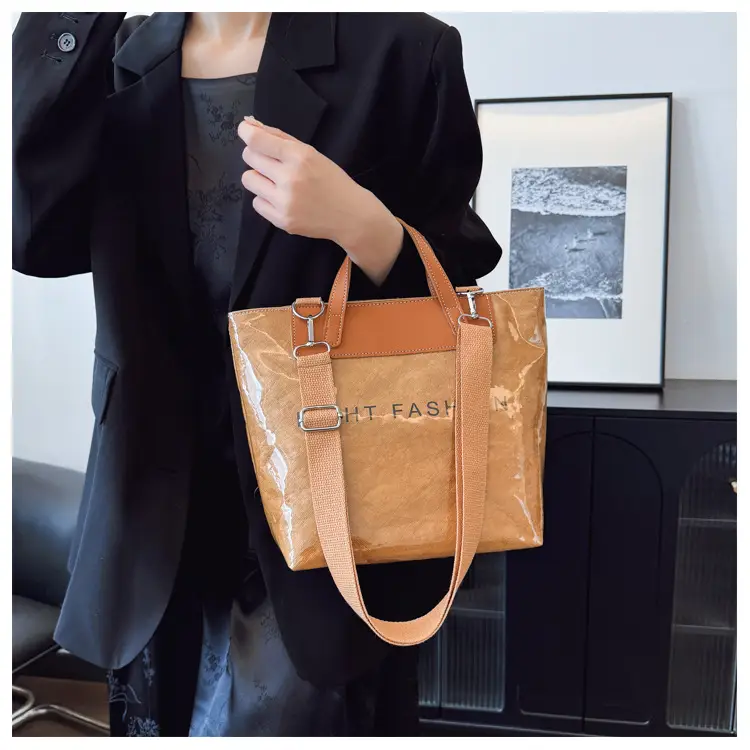 Women Transparent Paper Tote Bag 2025 Large Capacity — feature 26
