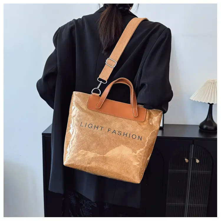 Women Transparent Paper Tote Bag 2025 Large Capacity — feature 27