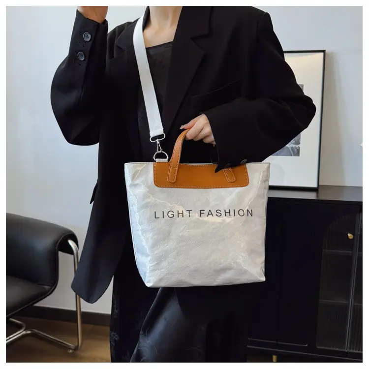 Women Transparent Paper Tote Bag 2025 Large Capacity — feature 28
