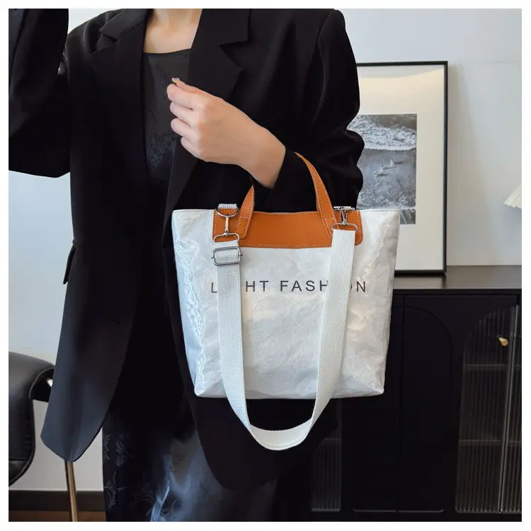 Women Transparent Paper Tote Bag 2025 Large Capacity — feature 29