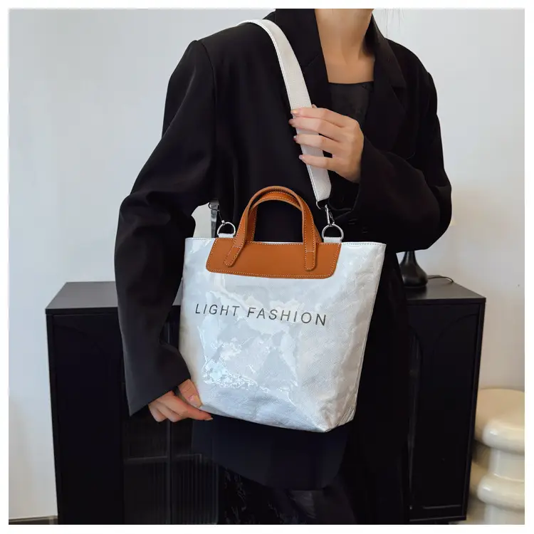 Women Transparent Paper Tote Bag 2025 Large Capacity — feature 30