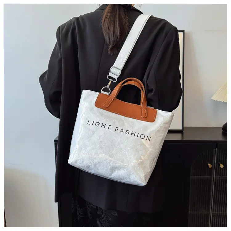 Women Transparent Paper Tote Bag 2025 Large Capacity — feature 31
