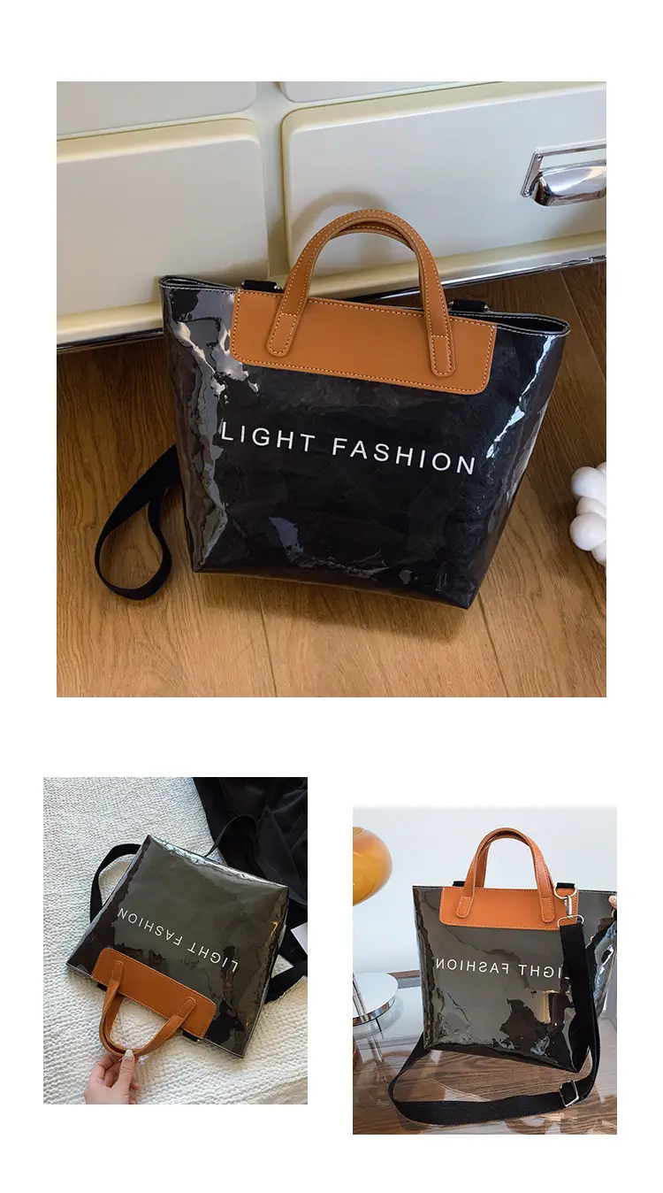 Women Transparent Paper Tote Bag 2025 Large Capacity — feature 32