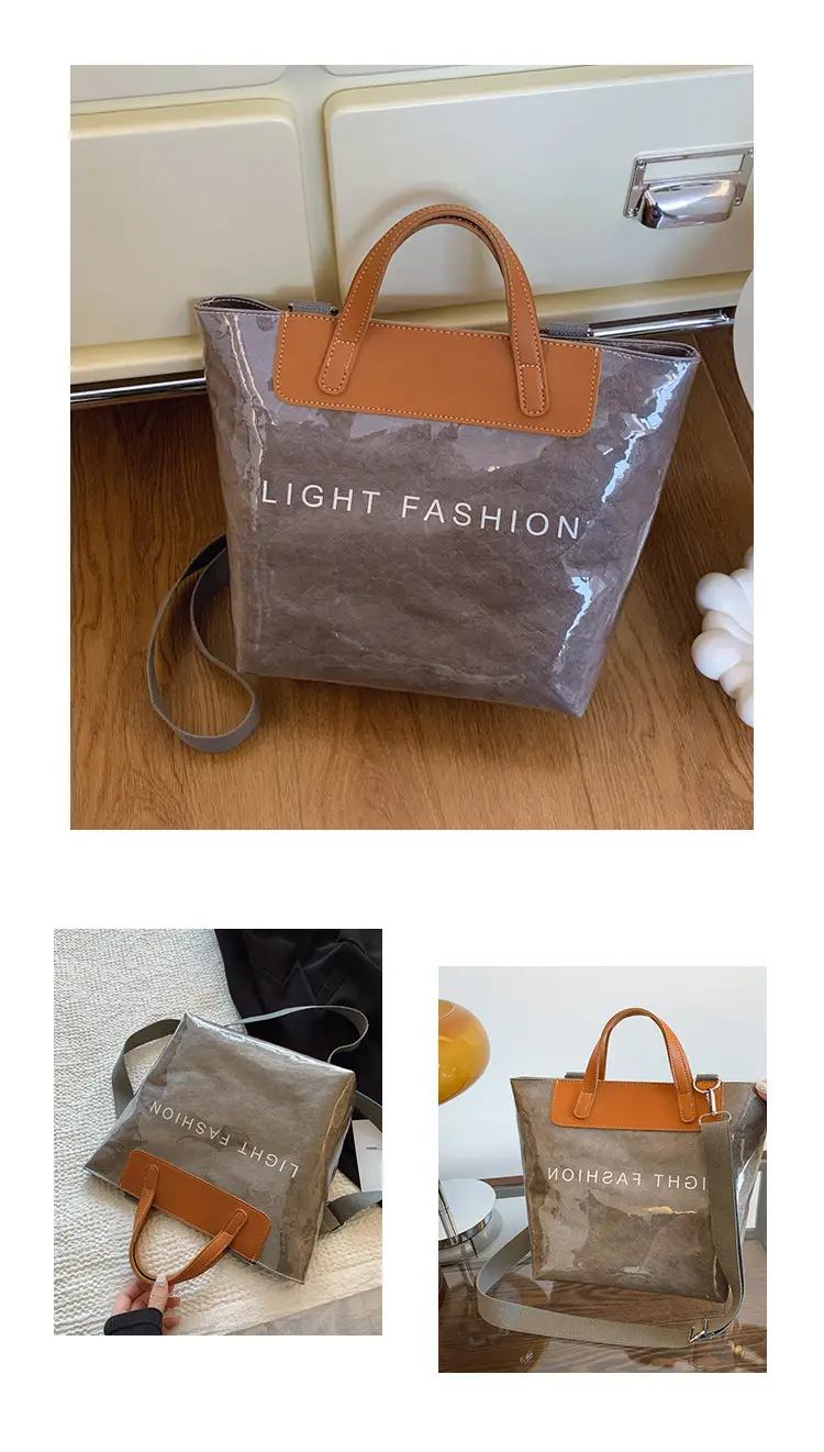 Women Transparent Paper Tote Bag 2025 Large Capacity — feature 34