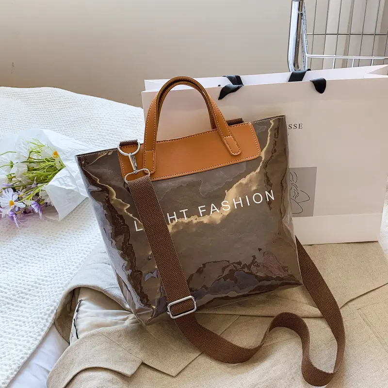 Women Transparent Paper Tote Bag 2025 Large Capacity - Image 2