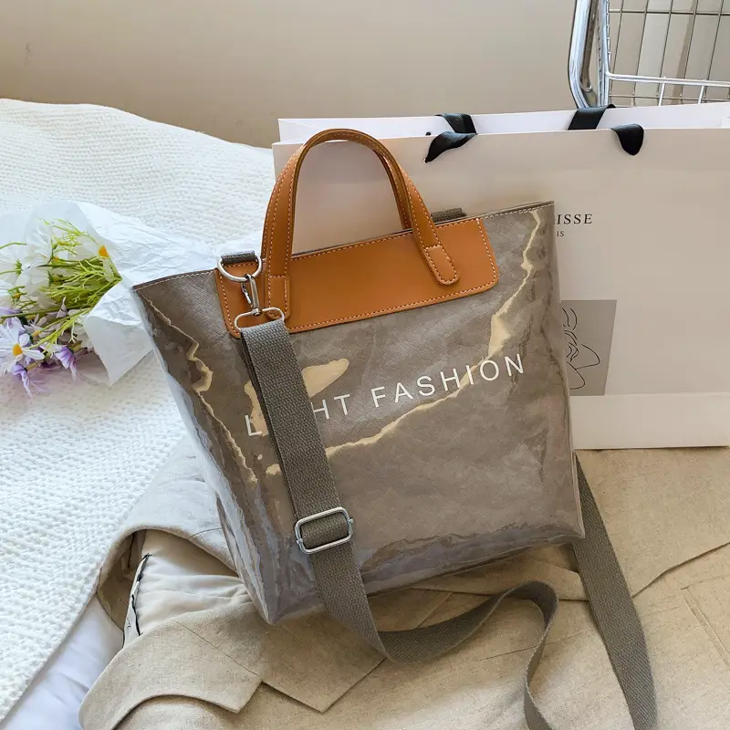 Women Transparent Paper Tote Bag 2025 Large Capacity - Image 3